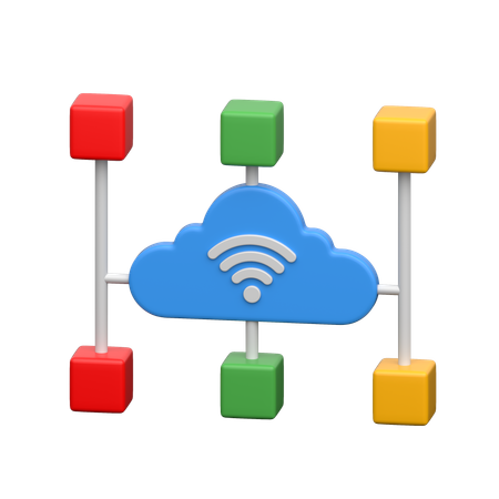 Cloud Internet  3D Icon