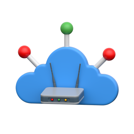 Cloud Internet  3D Icon