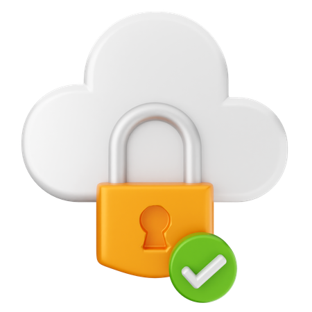 Cloud-Internet-Sicherheit  3D Icon