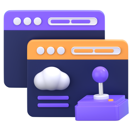 Cloud Joystick  3D Icon