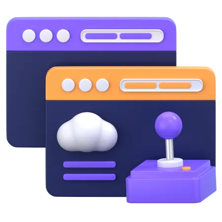 Cloud Joystick  3D Icon