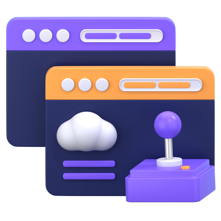 Cloud Joystick  3D Icon