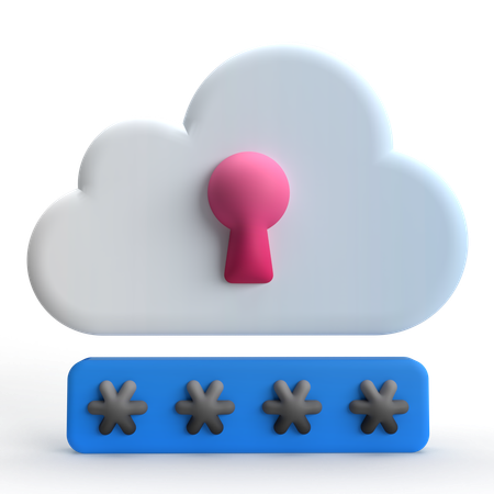 Cloud Key  3D Icon