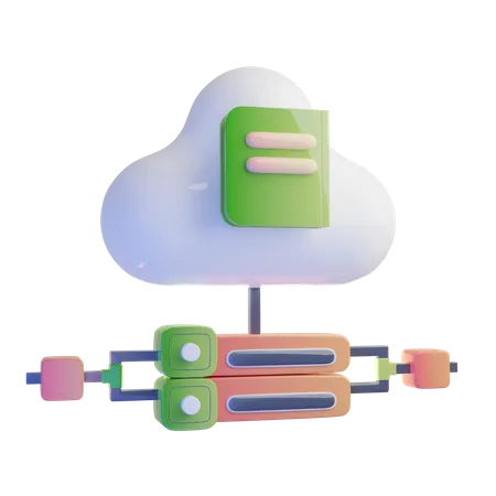 Cloud Learning  3D Icon