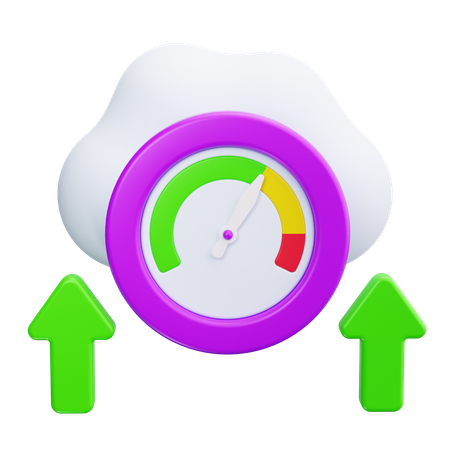 Cloud-Leistung  3D Icon