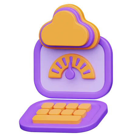 Cloud-Leistungstests  3D Icon