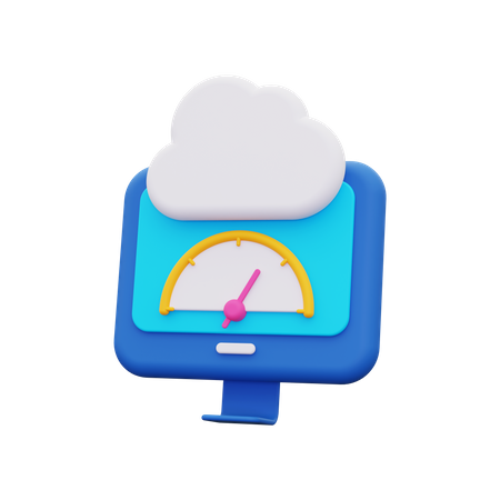 Cloud-Leistungstests  3D Icon