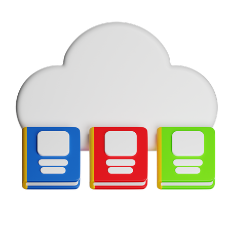 Cloud Library  3D Icon