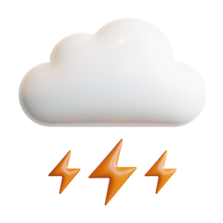 Cloud Lighting  3D Icon