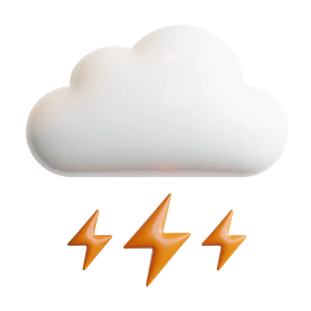 Cloud Lighting  3D Icon