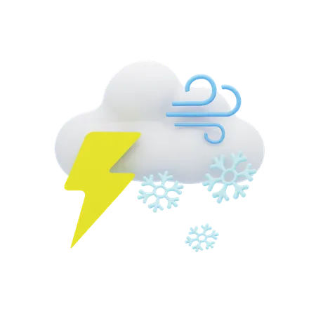 Cloud Lightning  3D Icon