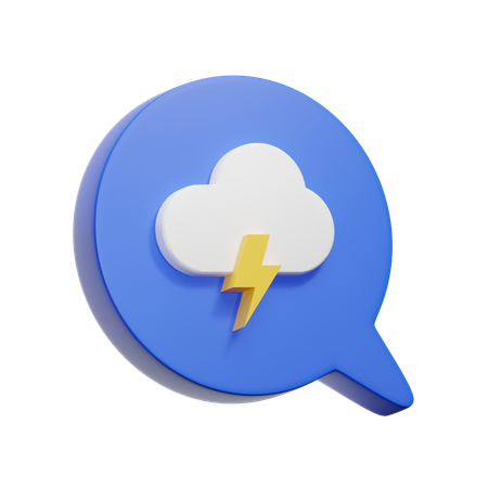 Cloud Lightning  3D Icon