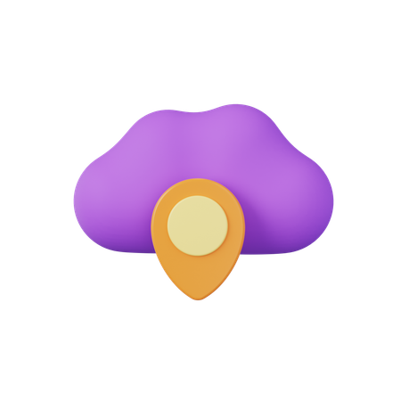 Cloud Location  3D Icon