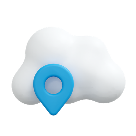 Cloud location  3D Icon