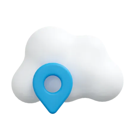 Cloud location  3D Icon