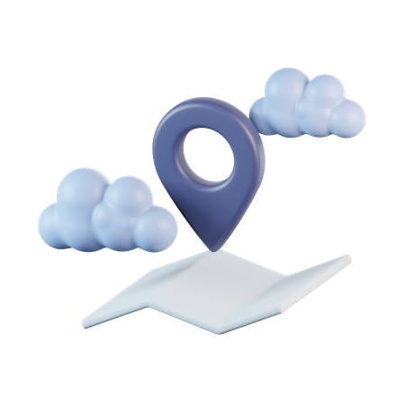 Cloud Location  3D Icon