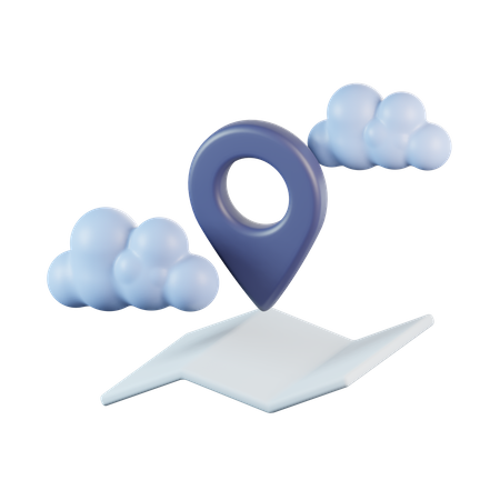 Cloud Location  3D Icon