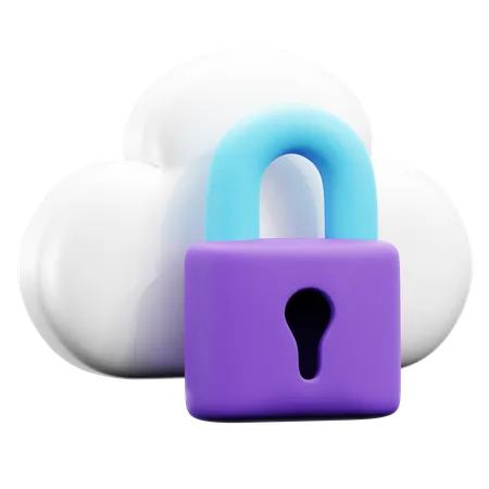 Cloud Lock  3D Icon