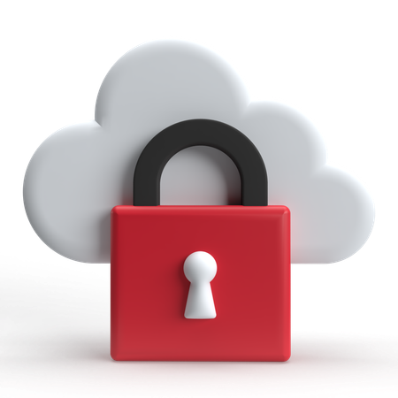 Cloud Lock  3D Icon