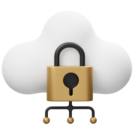 Cloud Lock  3D Icon