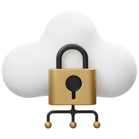 Cloud Lock  3D Icon