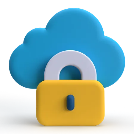 Cloud Lock  3D Icon