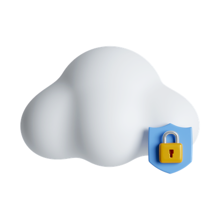 Cloud Lock  3D Icon