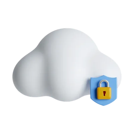 Cloud Lock  3D Icon