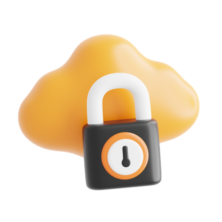 Cloud Lock  3D Icon