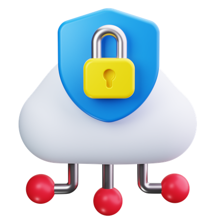 Cloud Lock  3D Icon