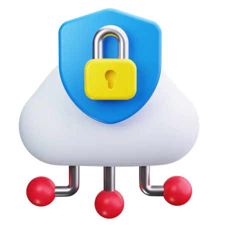 Cloud Lock  3D Icon