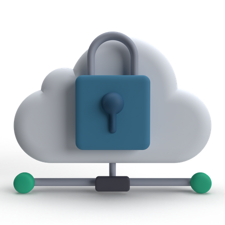 Cloud Lock  3D Icon