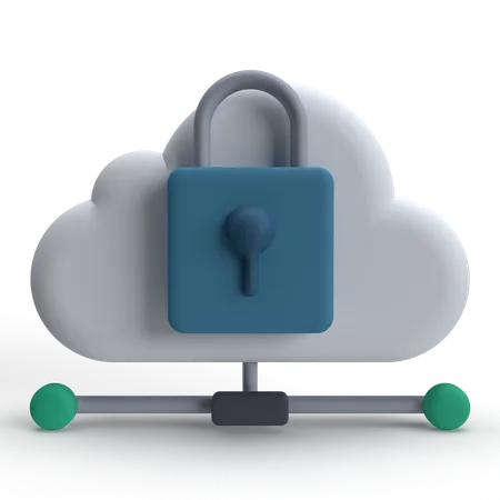 Cloud Lock  3D Icon