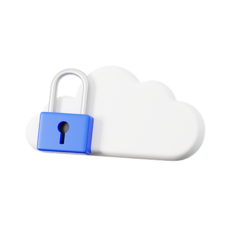 Cloud Lock  3D Icon