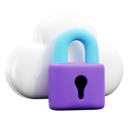 Cloud Lock  3D Icon