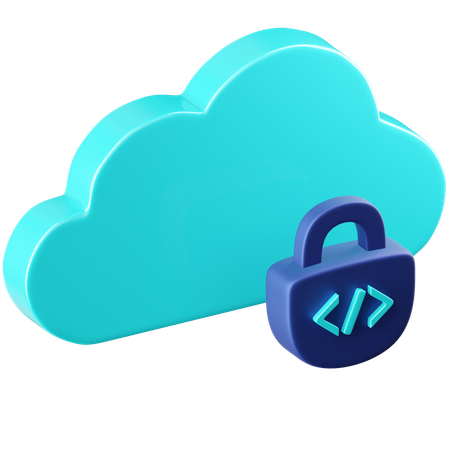 Cloud Lock  3D Icon