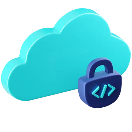 Cloud Lock  3D Icon