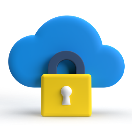 Cloud Lock  3D Icon