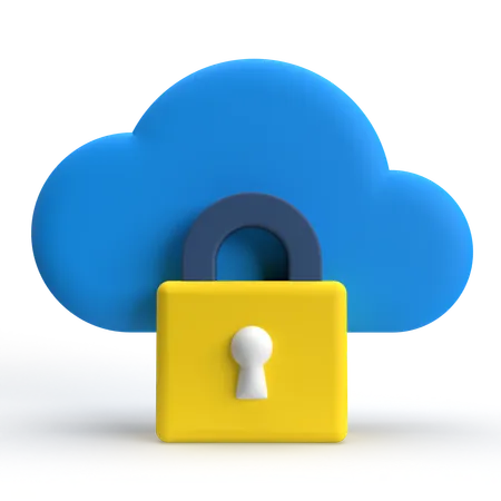 Cloud Lock  3D Icon