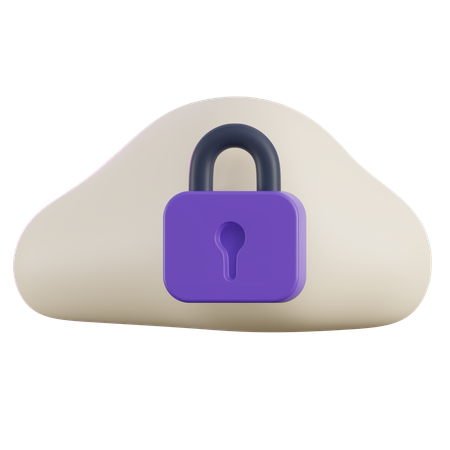 Cloud Lock  3D Icon