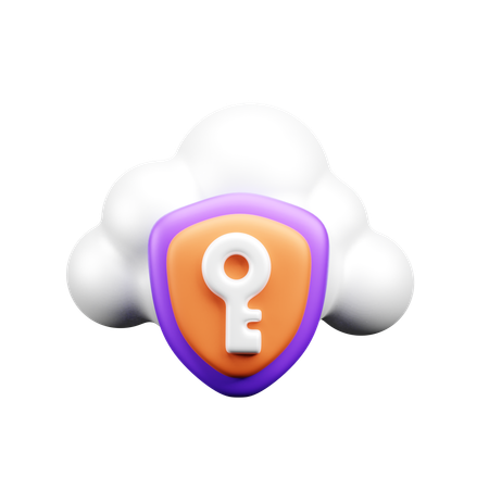 Cloud Lock  3D Icon