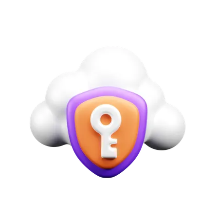 Cloud Lock  3D Icon