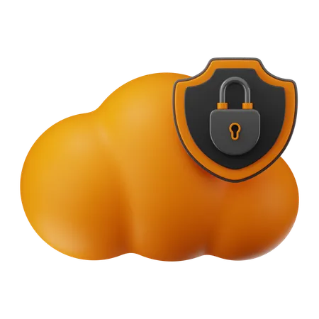 Cloud Lock  3D Icon