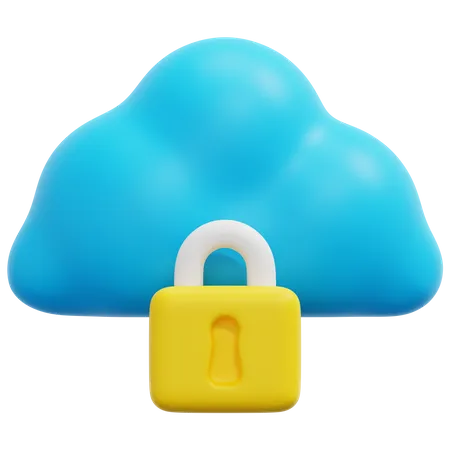 Cloud Lock  3D Icon