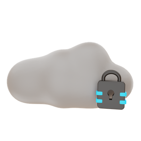 Cloud Lock  3D Icon