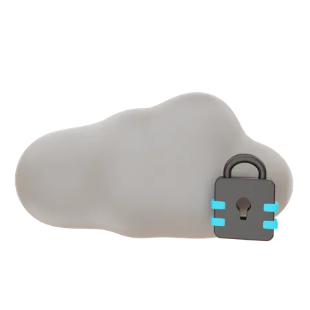 Cloud Lock  3D Icon