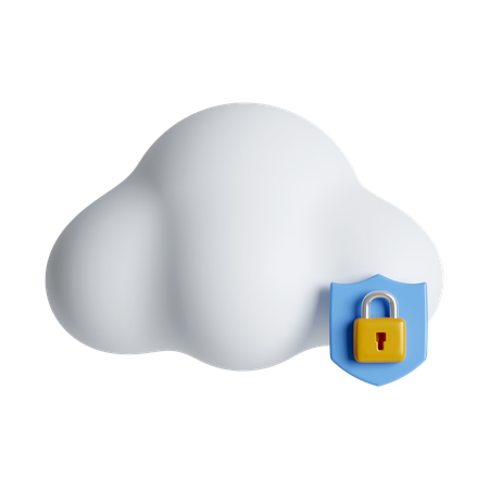 Cloud Lock  3D Icon