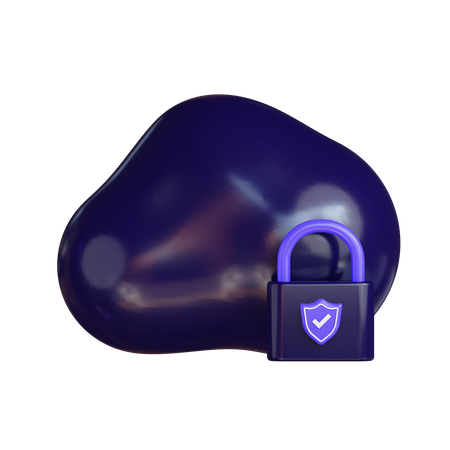 Cloud Lock  3D Icon