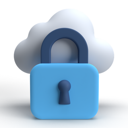 Cloud Lock  3D Icon