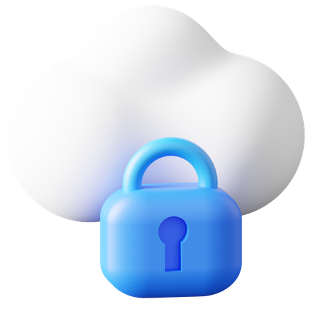 Cloud Lock 3D Icon